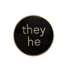 Pronoun Pins Enamel: They/He