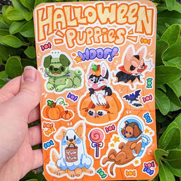 Halloween Puppies Sticker Sheet