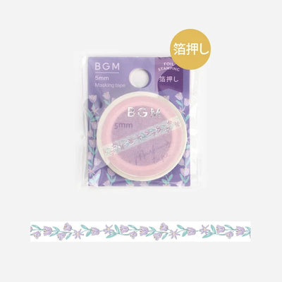 BGM Washi Tape - Purple Floral