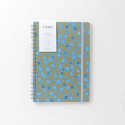 Shogado TONE Ring Notebook | A5, graph - Blue Blossom
