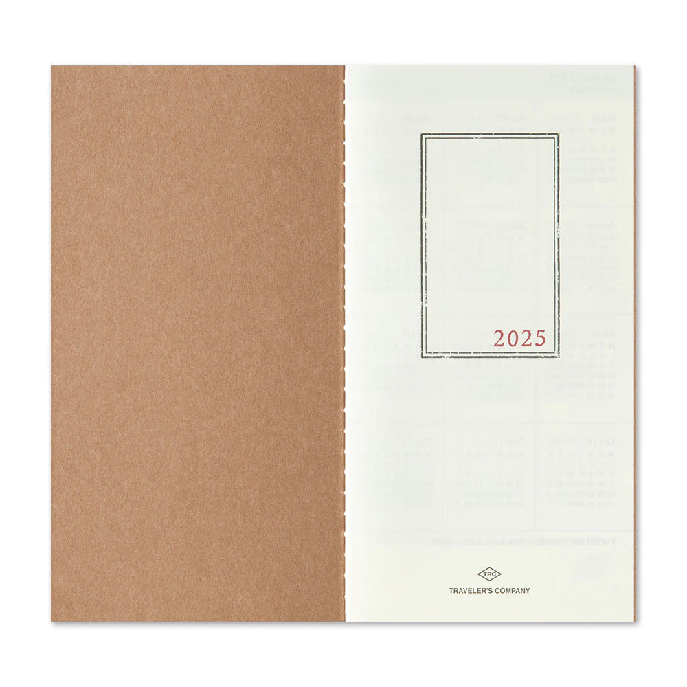 TN Traveler's Notebook - 2025 Monthly Refill (Regular Size)