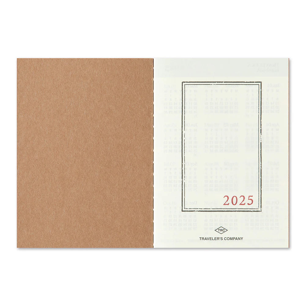 TN Traveler's Notebook - 2025 Monthly Refill (Passport Size)