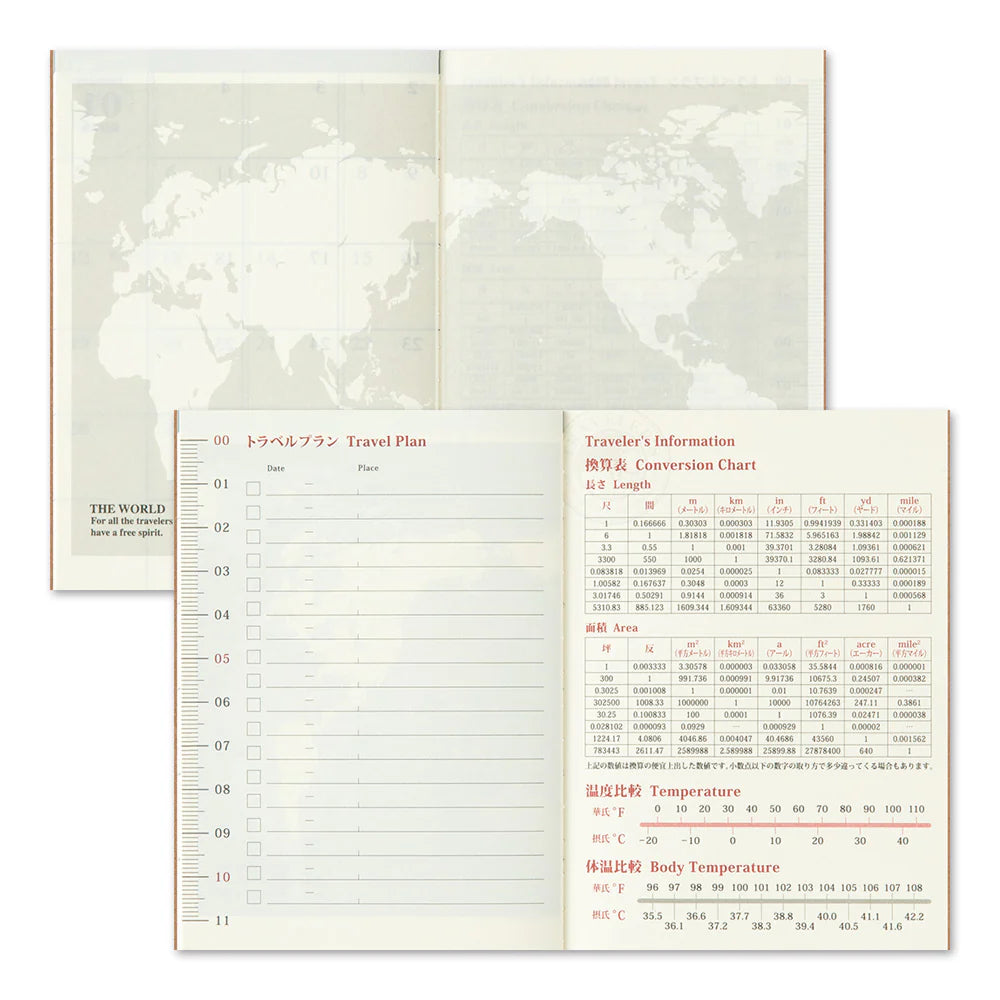 TN Traveler's Notebook - 2025 Monthly Refill (Passport Size)