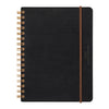 Midori Grain WM Ring B6 Notebook - Black