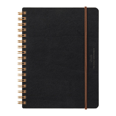 Midori Grain WM Ring B6 Notebook - Black