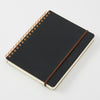 Midori Grain WM Ring B6 Notebook - Black