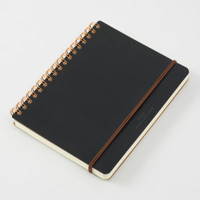 Midori Grain WM Ring B6 Notebook - Black