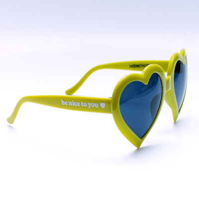 Heart Sunglasses: Slime Green
