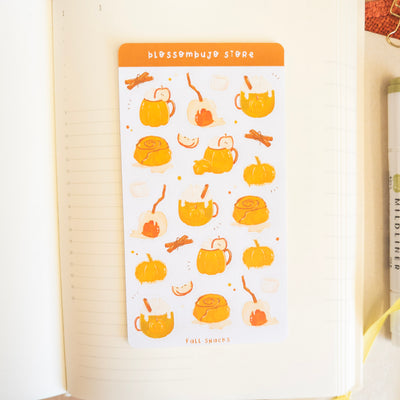 Fall Snacks Sticker Sheet