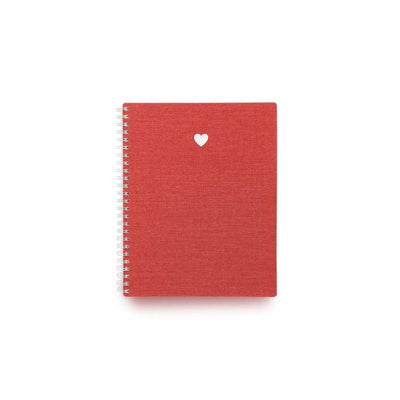 Appointed // Heart Workbook in Strawberry Red, lined