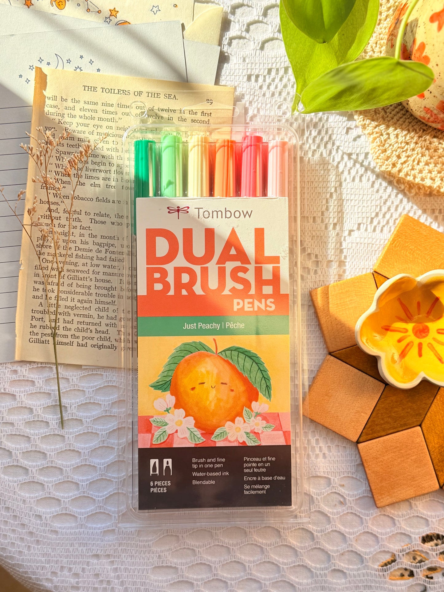 Tombow Dual Brush Pen Set - Just Peachy (6pk)