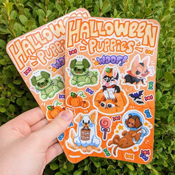 Halloween Puppies Sticker Sheet