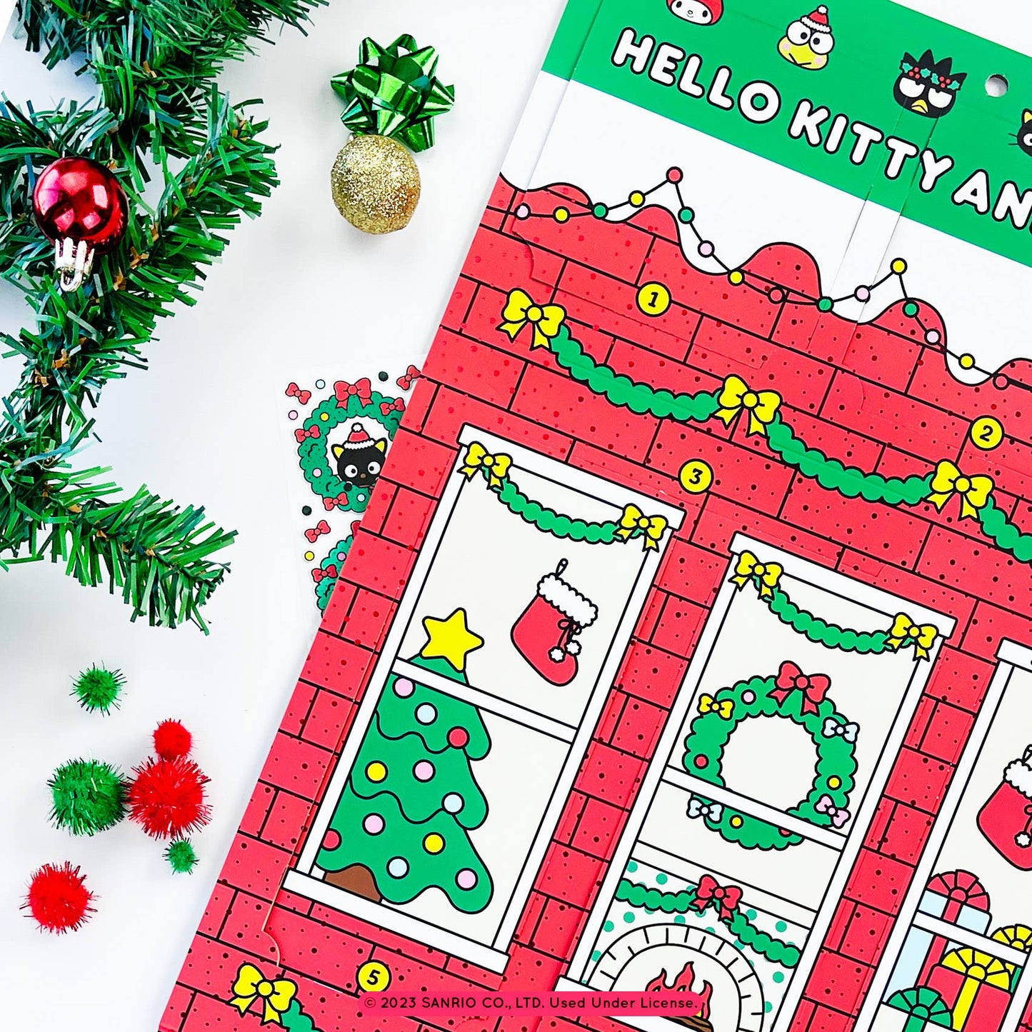 Hello Kitty And Friends Christmas Sticker Advent