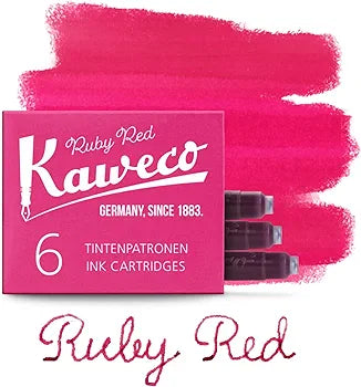 Kaweco 6pk Ink Cartridge - Ruby Red