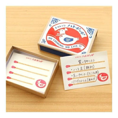 Mini Memo Set - Retro Matchbox: Pigeon