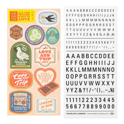 TN Traveler's Notebook - 2025 "Love and Trip" 6 Sheet Sticker Set