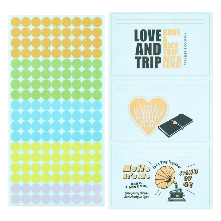 TN Traveler's Notebook - 2025 "Love and Trip" 6 Sheet Sticker Set