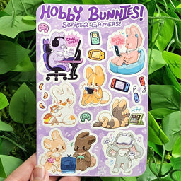 Hobby Bunny Gamers Sticker Sheet