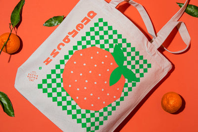 Orange "Apelsin" Tote Bag
