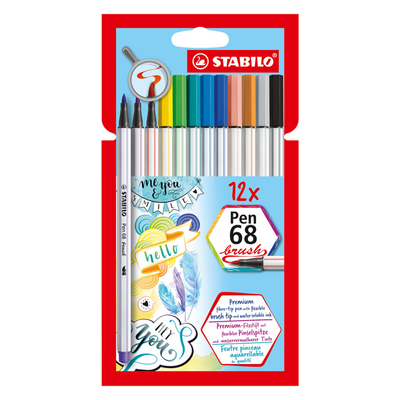 Stabilo Pen 68 Brush Pens | Pack of 12