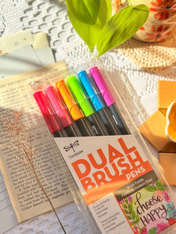 Tombow Dual Brush Pen Set - Bright Palette (6pk)