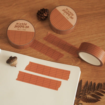 Brown Grid Washi Tape | by Nicole Josephine