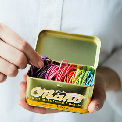 Kyowa Classic O'Band Rubber Bands - gold tin, 8-color mix, 30 grams