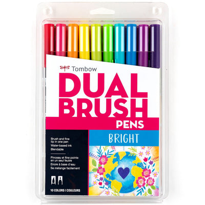 Tombow Dual Brush Pen Set - Bright (10pk)