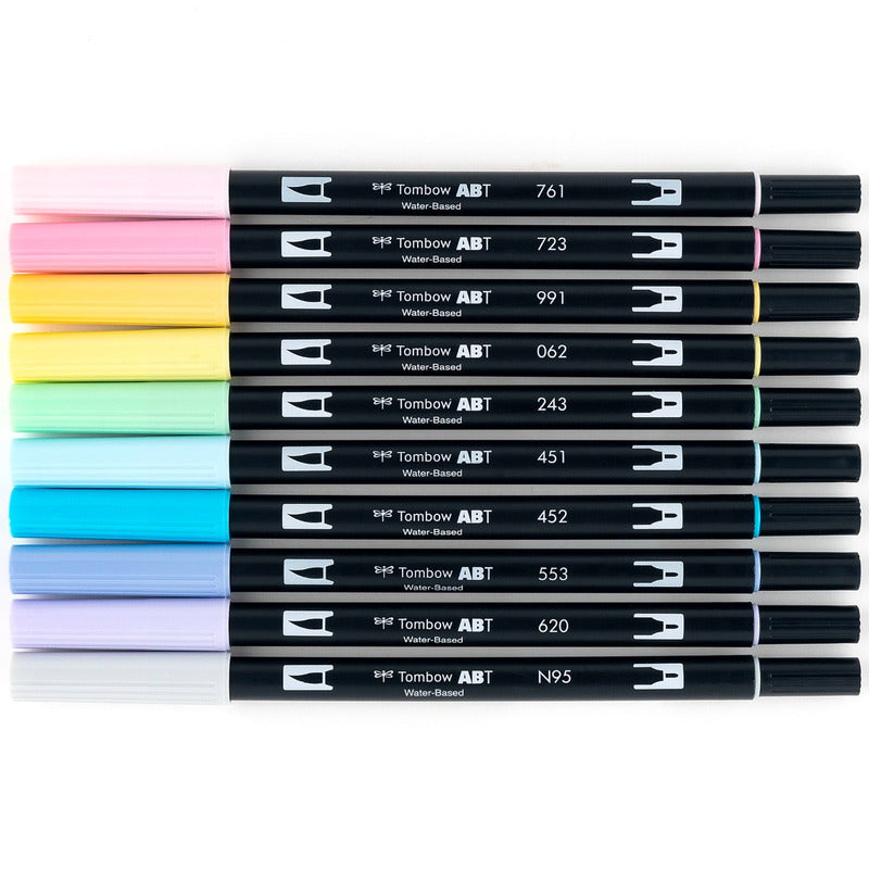 Tombow Dual Brush Pen Set - Pastel (10pk)