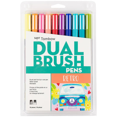 Tombow Dual Brush Pen Set - Retro (10pk)