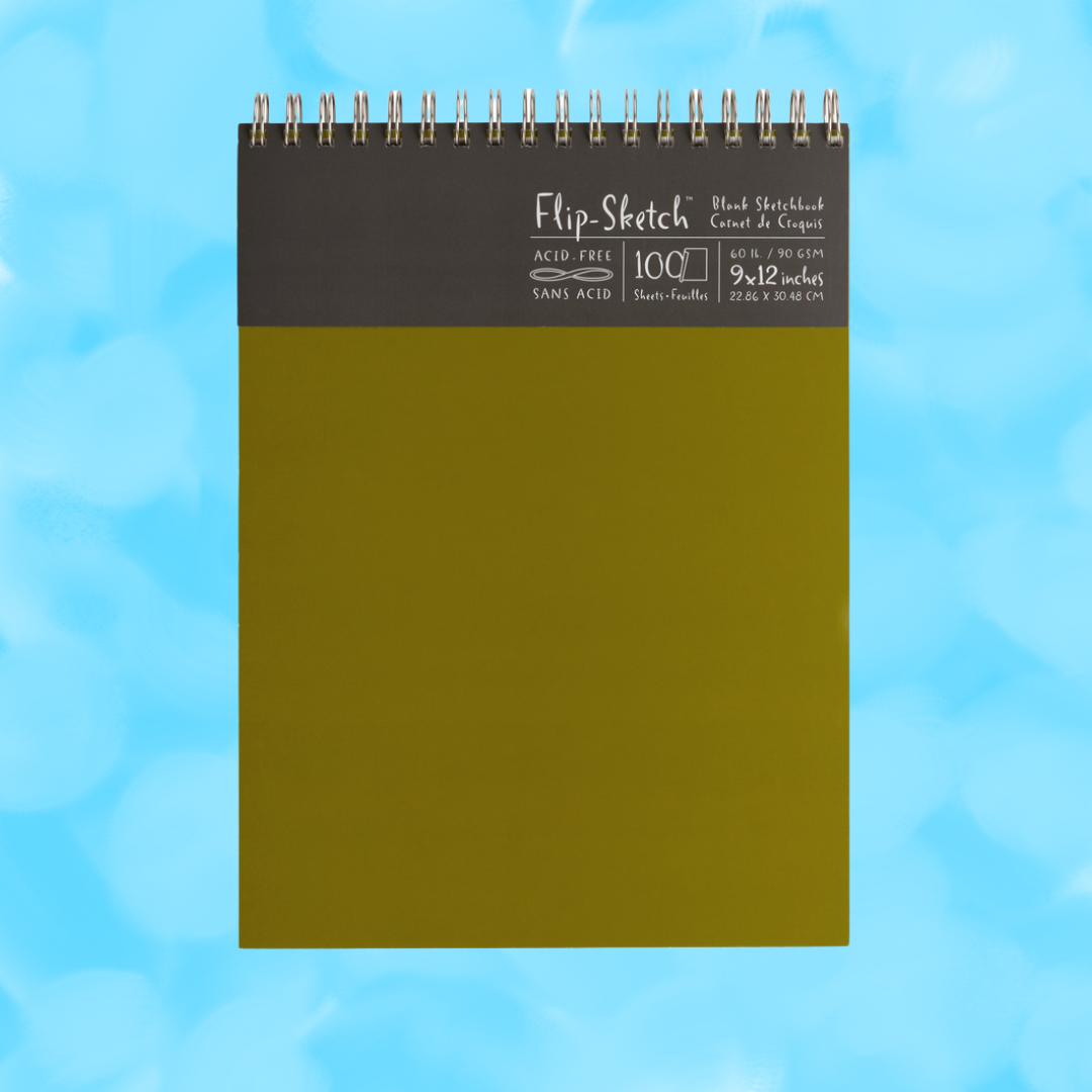 Flip-Sketch Blank Sketchbook, 9" x 12" - Fern