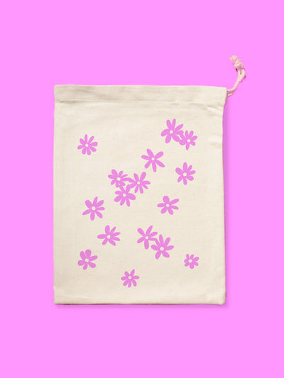 Lavender Flowers • Drawstring Bag • 11x14