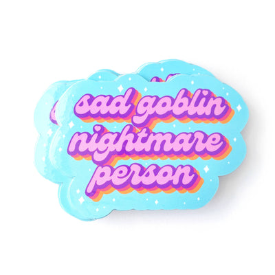 Sad Goblin Nightmare Person Vinyl Sticker