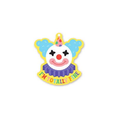 I'm Totally Fine Clown Mini Sticker