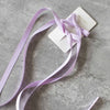 Matte Satin Ribbon Hair Pin Set: Ivory