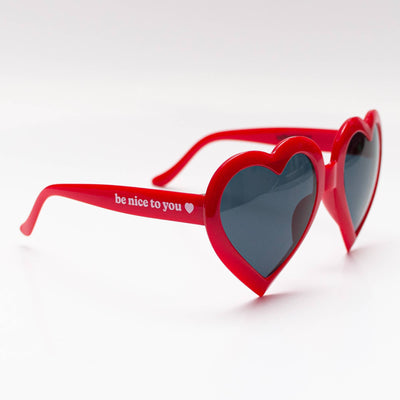 Heart Sunglasses: Ruby Red