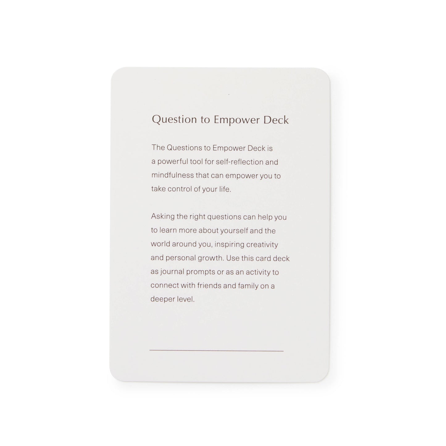 Questions to Empower Card Deck - Mindfulness Gift