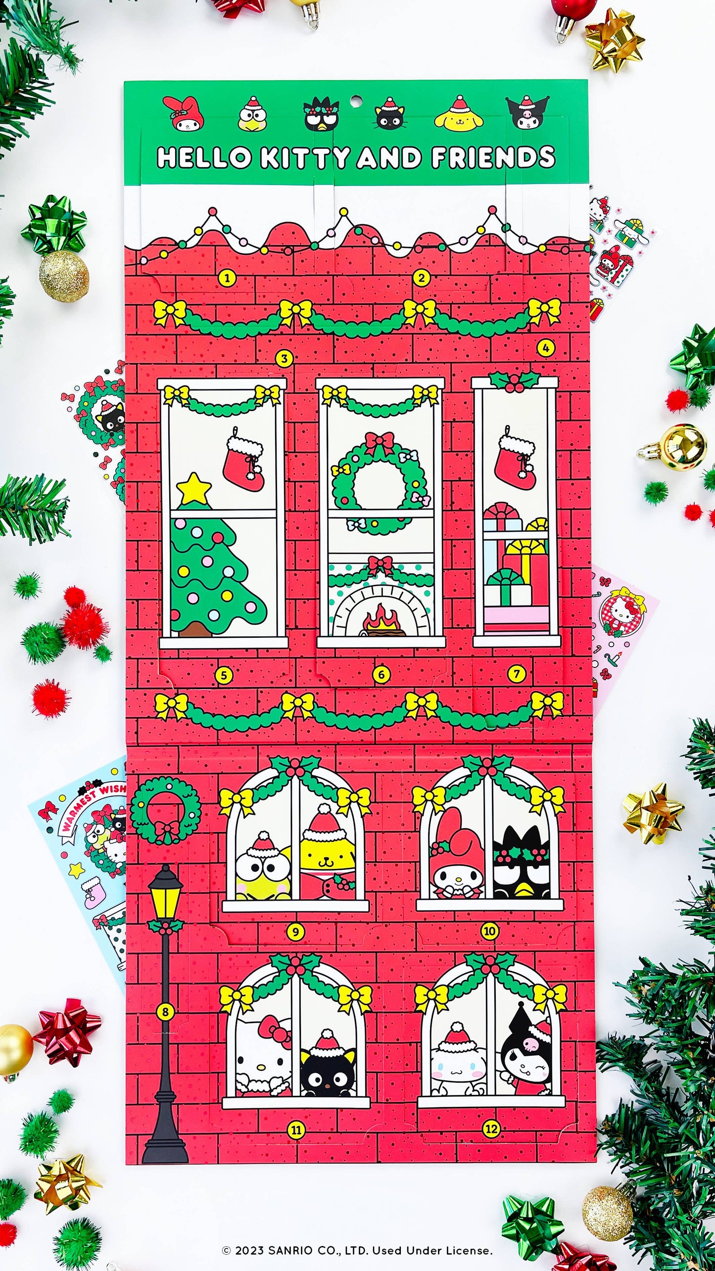 Hello Kitty And Friends Christmas Sticker Advent