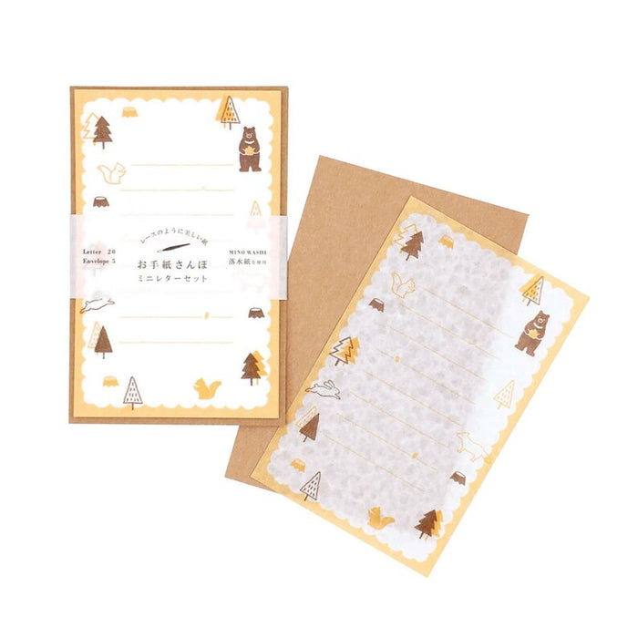 Letter Writing Set - Animals and Forest - Mino Washi