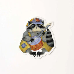 Tin Banjo Raccoon Sticker