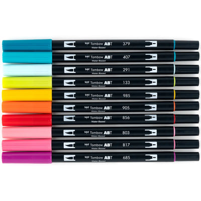 Tombow Dual Brush Pen Set - Tropical (10pk)