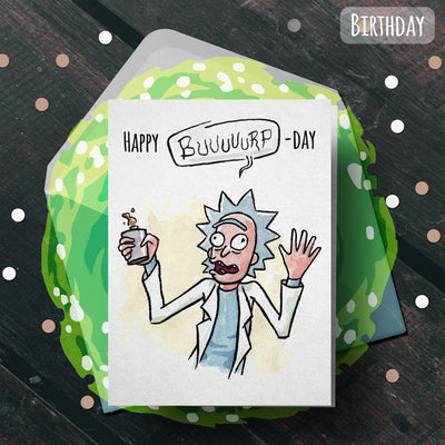 Buuurpday - Rick & Morty Nerdy Birthday Card