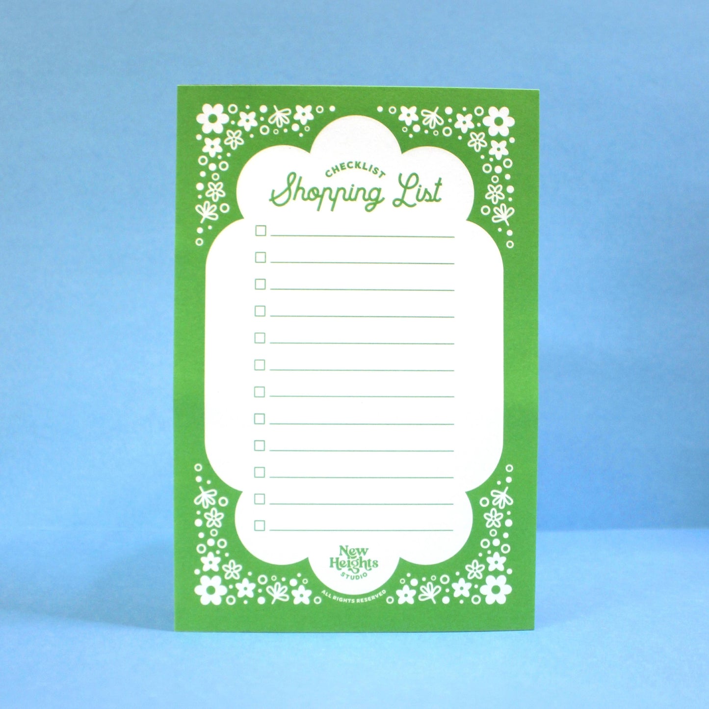 Spring Blossom Pyrex Inspired Shopping List Notepad (4x6)