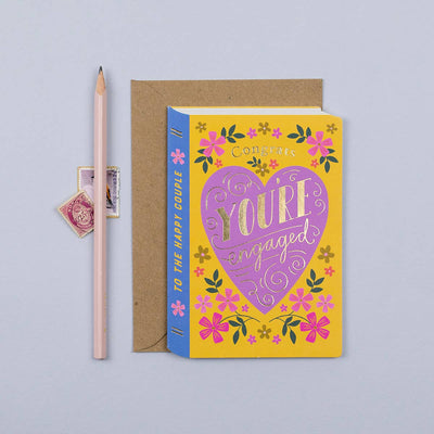 Book Engagement Card | Luxury Gold Foil Card | Die Cut