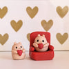 Handmade Valentine Hammy Polymer Clay Buddy