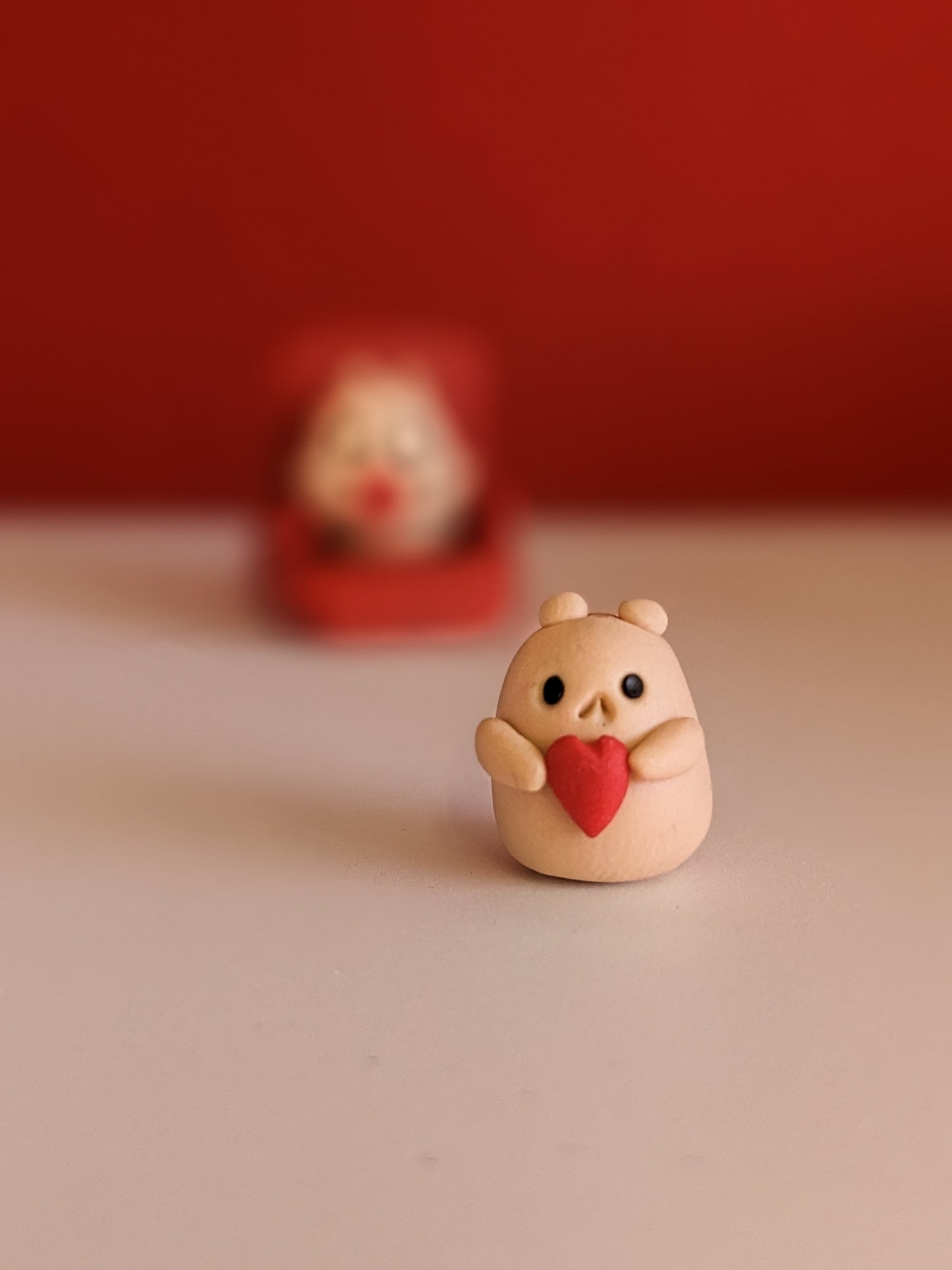 Handmade Valentine Hammy Polymer Clay Buddy