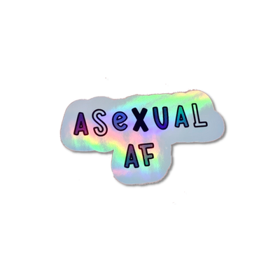 Asexual af holographic vinyl sticker / LGBTQ stickers