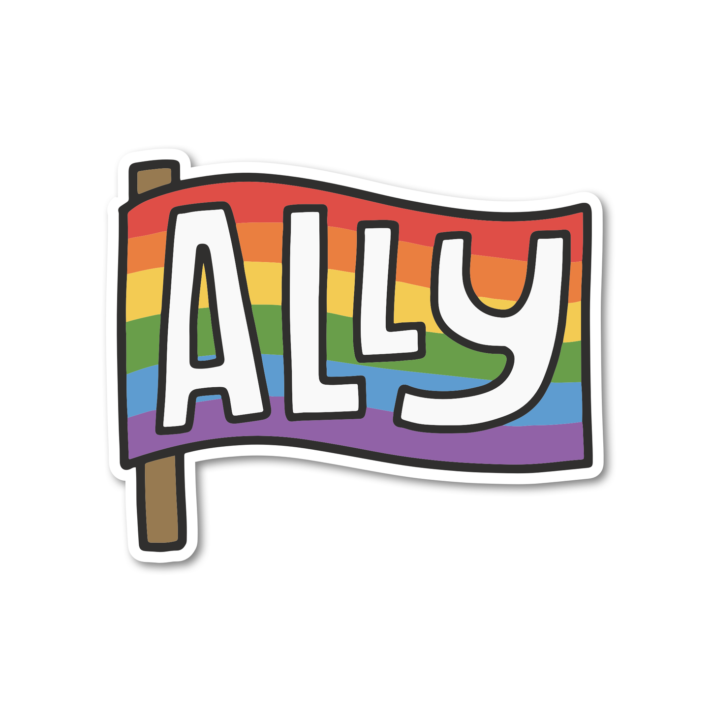 LGBTQ+ Ally Flag Vinyl Sticker