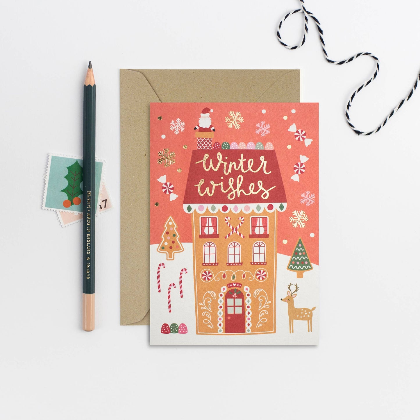 Gingerbread House Holiday Card | Christmas Card | Seasonal