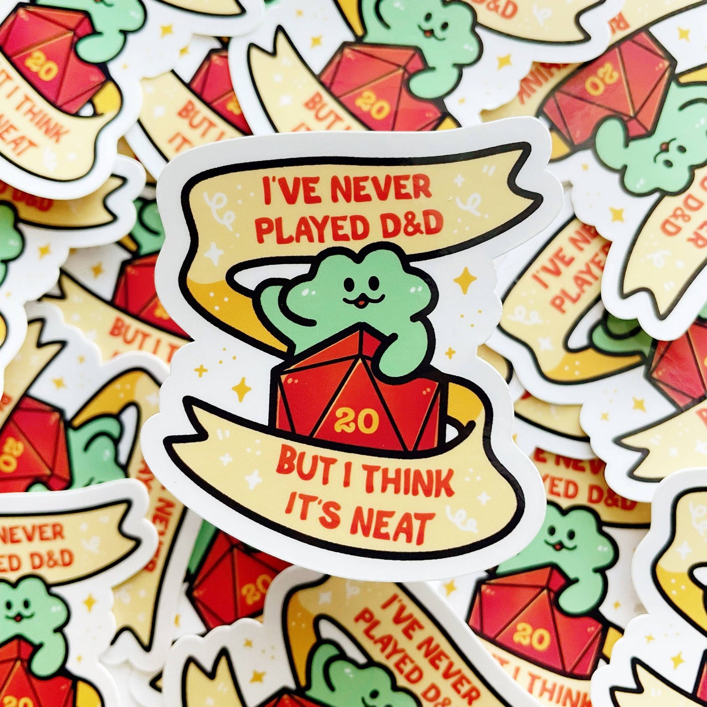 I've Never Played Dungeons and Dragons Frog | Vinyl Sticker